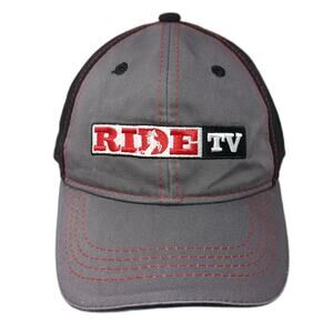 Ride TV Baseball Cap Gray One Size Adjustable Embroidered Vented Holes
